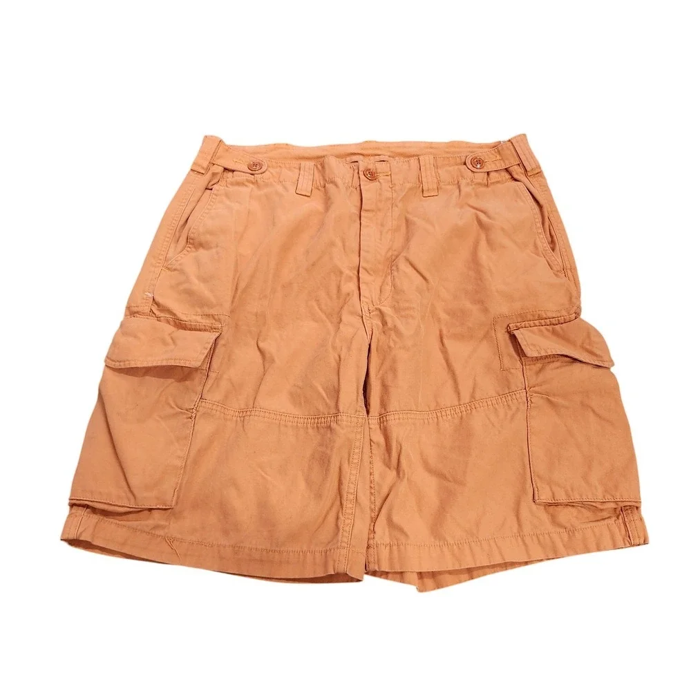 Polo Ralph Lauren Cargo Shorts Mens 38 Orange Utility Canvas 11 Inseam Pockets